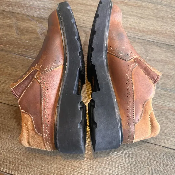 Ariat Leather Loafers Platform Lug Sole Comfort Shoes Brown Sz 7.5 Close to New!