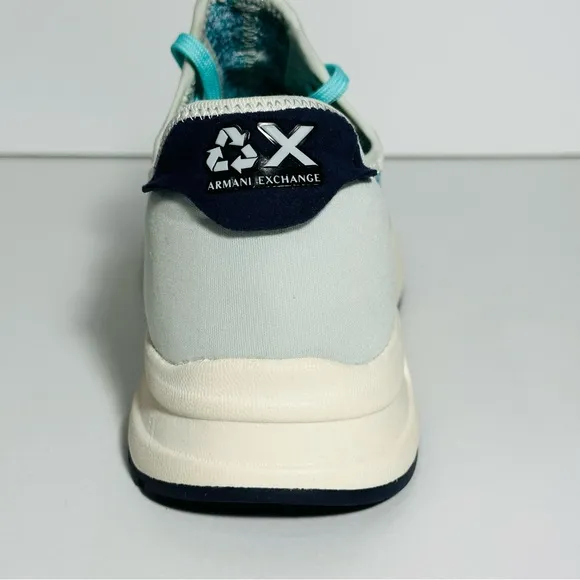 Armani Exchange Sneakers XUX058 Logo Sock Style Fabric Stretch Slip On Style