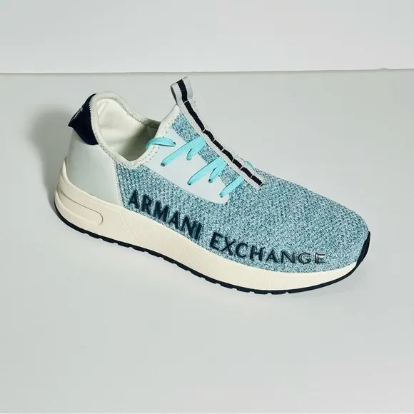 Armani Exchange Sneakers XUX058 Logo Sock Style Fabric Stretch Slip On Style