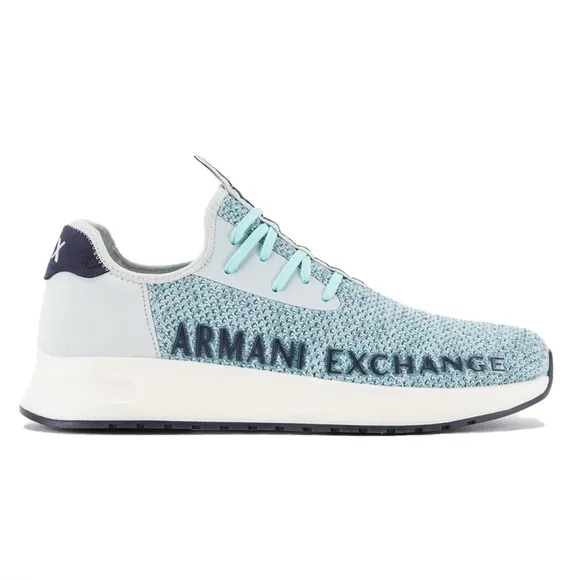 Armani Exchange Sneakers XUX058 Logo Sock Style Fabric Stretch Slip On Style
