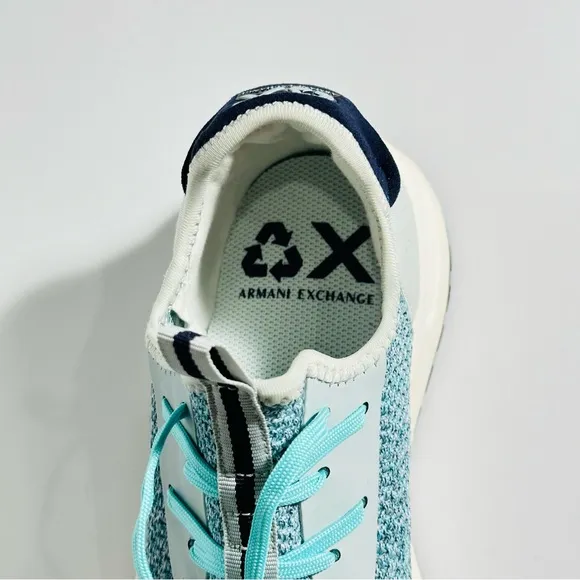 Armani Exchange Sneakers XUX058 Logo Sock Style Fabric Stretch Slip On Style