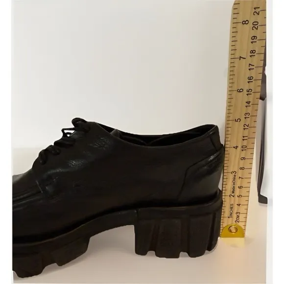 A.S.98 Henrik Chunky Loafer NWOT Black Leather Size 39 US 8.5-9 Platform