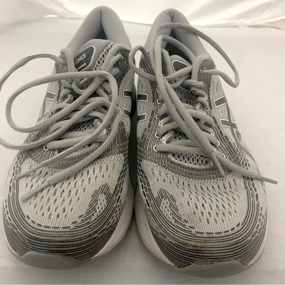 Asics Gel-Nimbus 21 Women Gray Mesh Running Sneakers