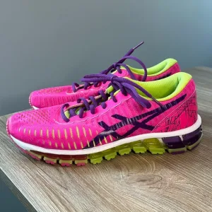 ASICS Girls Pink, Purple, Lime Sneakers