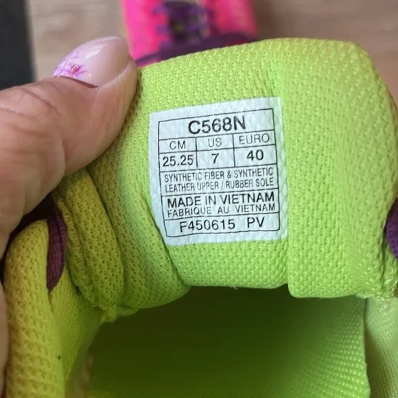 ASICS Girls Pink, Purple, Lime Sneakers