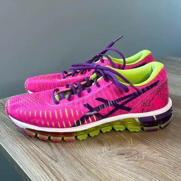 ASICS Girls Pink, Purple, Lime Sneakers