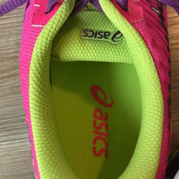 ASICS Girls Pink, Purple, Lime Sneakers