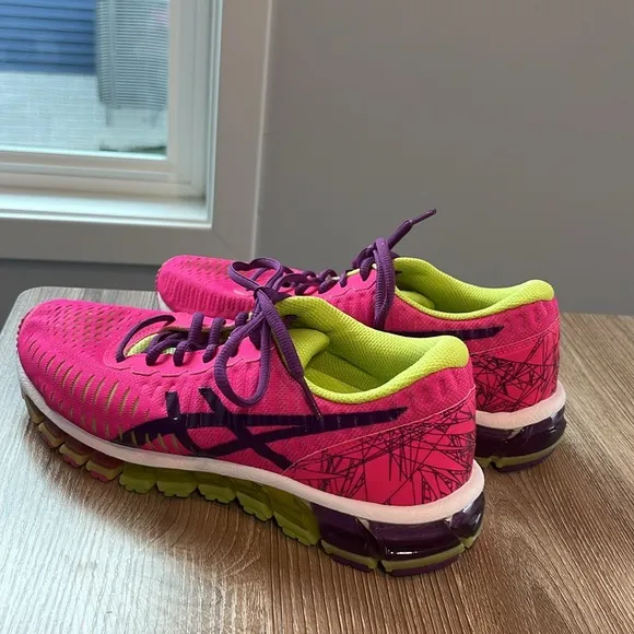 ASICS Girls Pink, Purple, Lime Sneakers