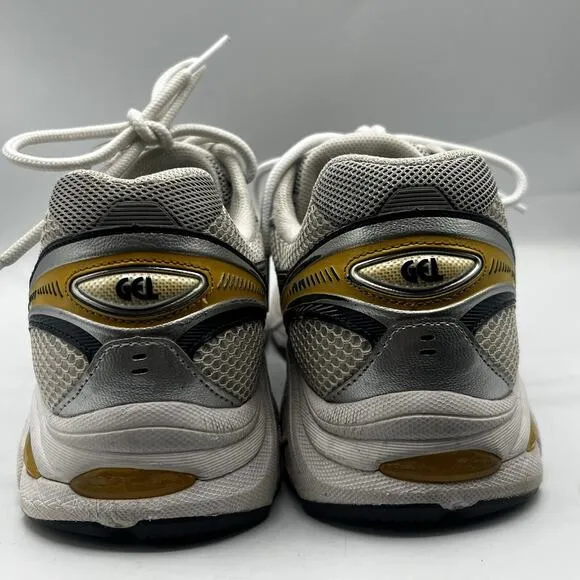 Asics GT 2160 White Pure Silver Yellow Gold Mens Size 14 Athletic Mesh Sneakers