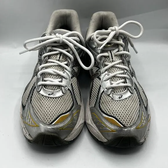 Asics GT 2160 White Pure Silver Yellow Gold Mens Size 14 Athletic Mesh Sneakers