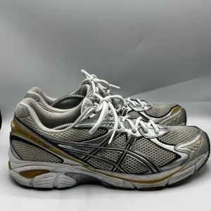 Asics GT 2160 White Pure Silver Yellow Gold Mens Size 14 Athletic Mesh Sneakers