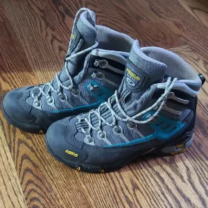Asolo GTX Women's Gray and Blue Hiking Boots