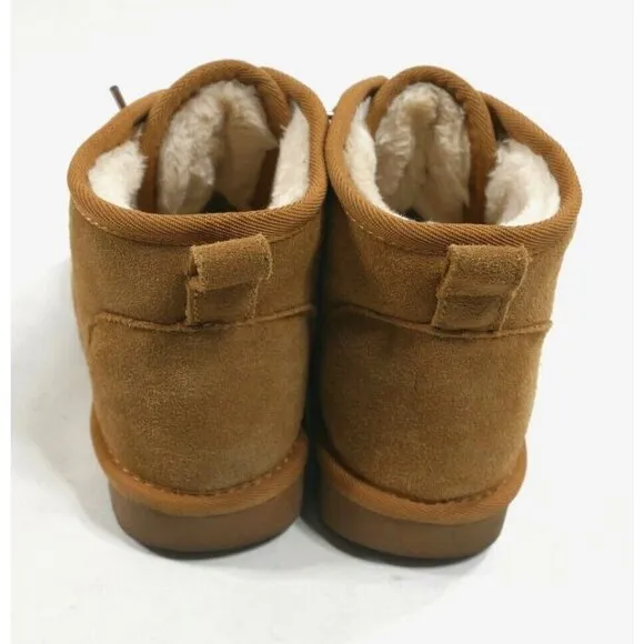Aspen Suede Lace Up Fur Lined Ankle Boots Womens Size 7
