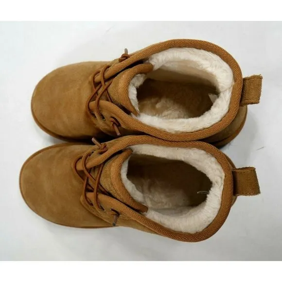 Aspen Suede Lace Up Fur Lined Ankle Boots Womens Size 7