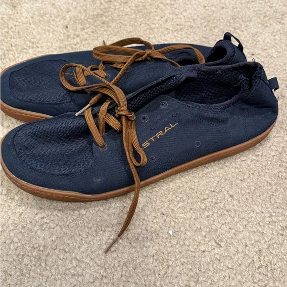 Astral Blue and Brown Sneakers with Breathable Mesh