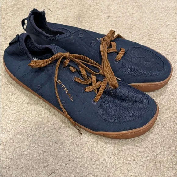 Astral Blue and Brown Sneakers with Breathable Mesh