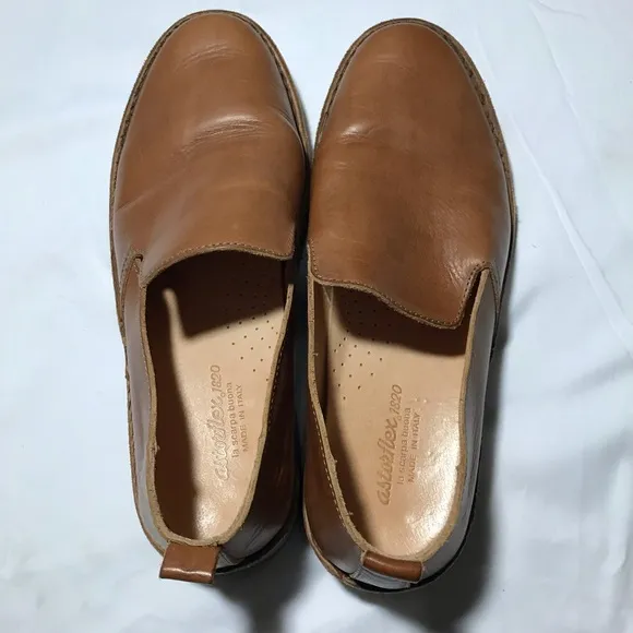 Astroflex Patnoflex mens tan Italian leather loafers size 45 (US 12) comfort