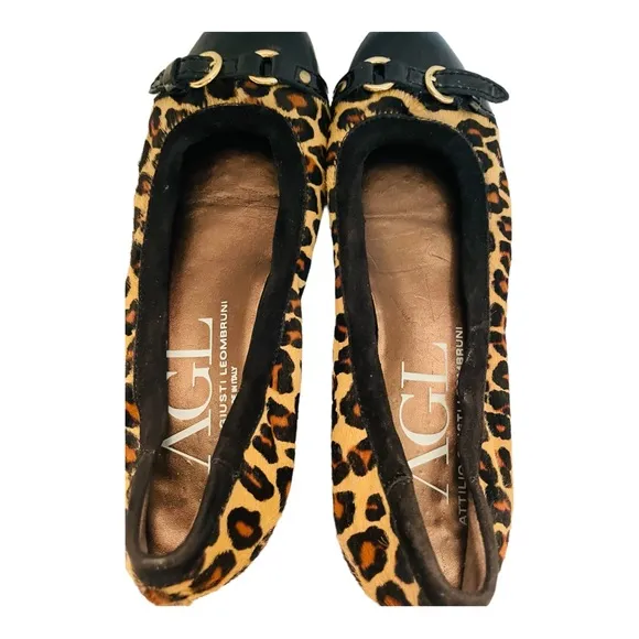 ATTILIO GIUSTI LEOMBRUNI AGL Leopard Flats Size 38