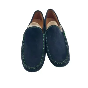Austen Heller Mens Green Blue Suede Leather Loafers Driving Shoe Size 11.5