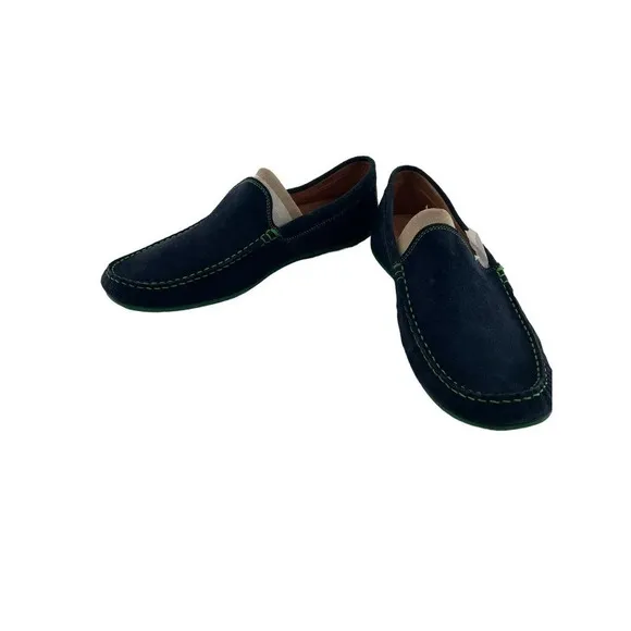 Austen Heller Mens Green Blue Suede Leather Loafers Driving Shoe Size 11.5