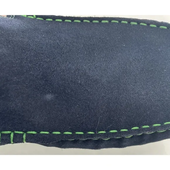 Austen Heller Mens Green Blue Suede Leather Loafers Driving Shoe Size 11.5