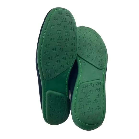 Austen Heller Mens Green Blue Suede Leather Loafers Driving Shoe Size 11.5