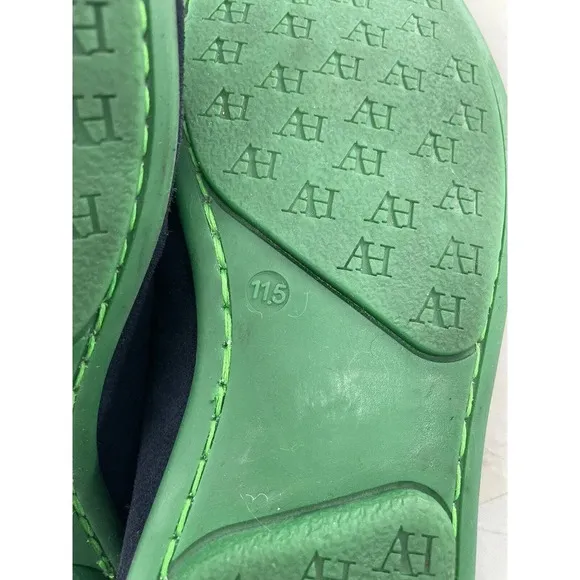 Austen Heller Mens Green Blue Suede Leather Loafers Driving Shoe Size 11.5