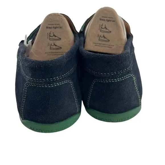 Austen Heller Mens Green Blue Suede Leather Loafers Driving Shoe Size 11.5