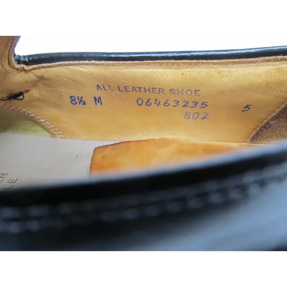 Austin Reed Of Regent Street Mens Black Leather Tasseled Loafers Size US 8.5
