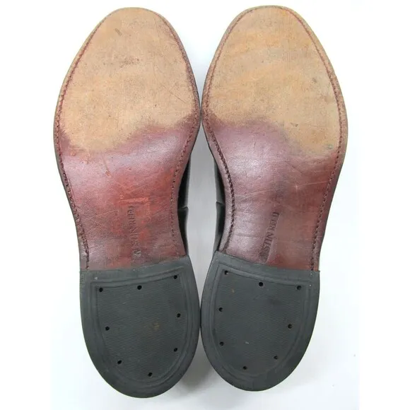 Austin Reed Of Regent Street Mens Black Leather Tasseled Loafers Size US 8.5