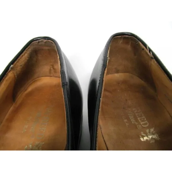 Austin Reed Of Regent Street Mens Black Leather Tasseled Loafers Size US 8.5
