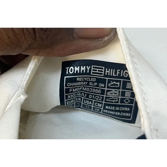 Authentic &amp; Original Tommy Hilfiger Chambray Slip-on Espadrilles Men Size 11