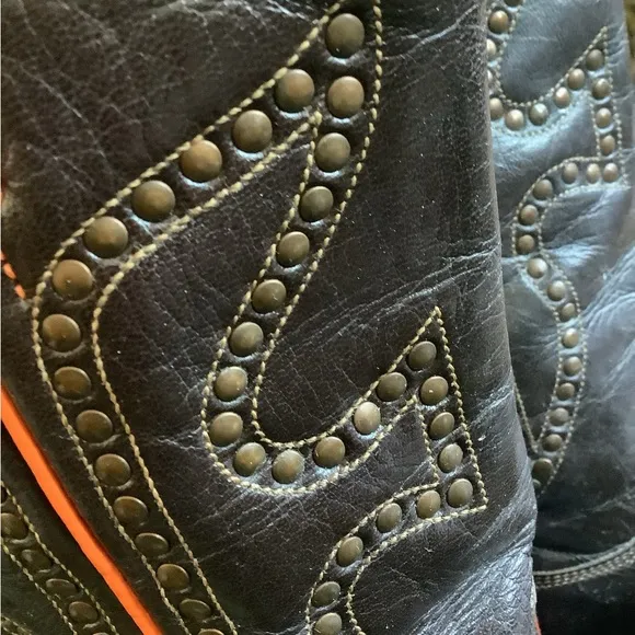Authentic Frye daisy duke brown leather western cowboy boots size 5.5