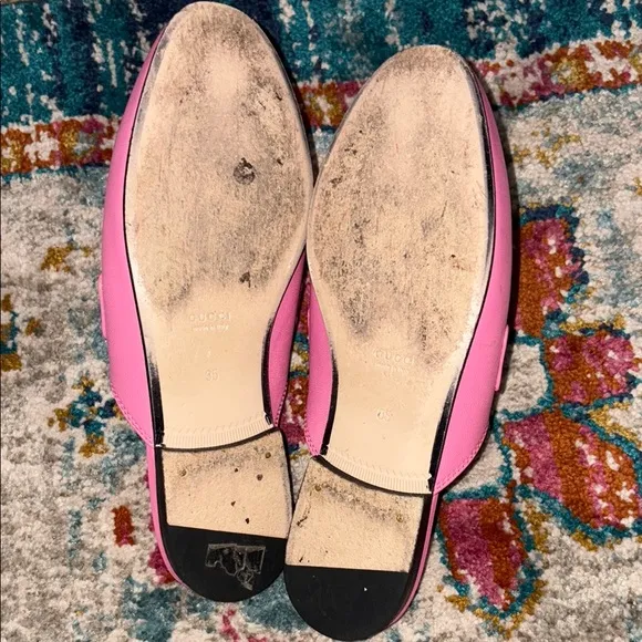 Authentic Gucci Pink Leather Loafers
