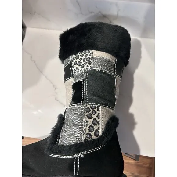 Authentic Guess Boots By Marciano Harmonie Black Multi Textile Upper Size 5.5‎