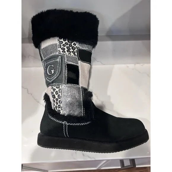 Authentic Guess Boots By Marciano Harmonie Black Multi Textile Upper Size 5.5‎