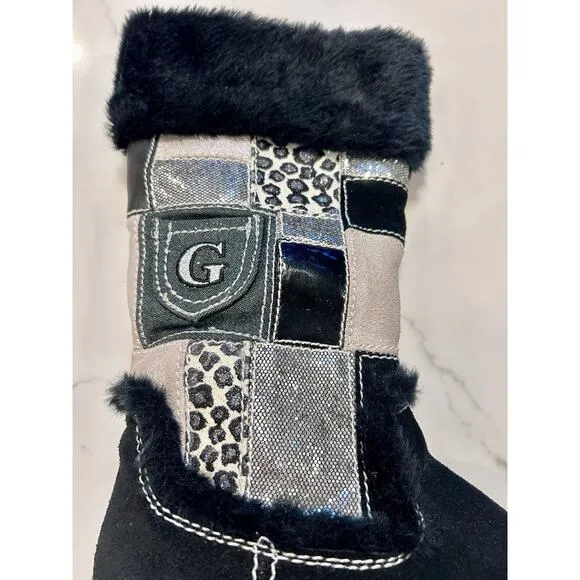 Authentic Guess Boots By Marciano Harmonie Black Multi Textile Upper Size 5.5‎