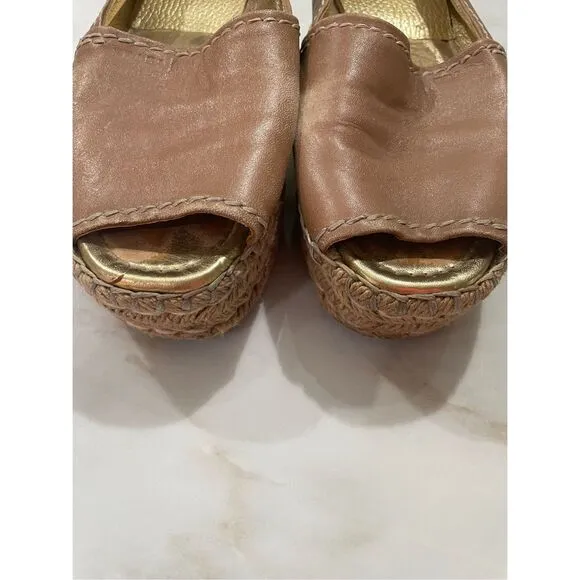 Authentic Prada Leather Espadrilles Size 38.5