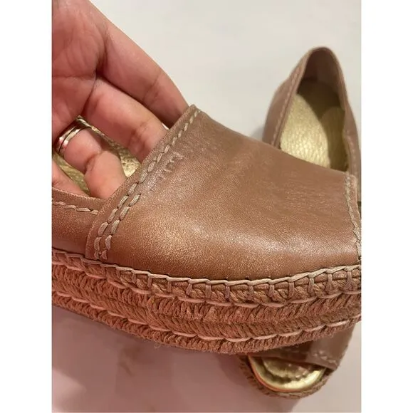 Authentic Prada Leather Espadrilles Size 38.5
