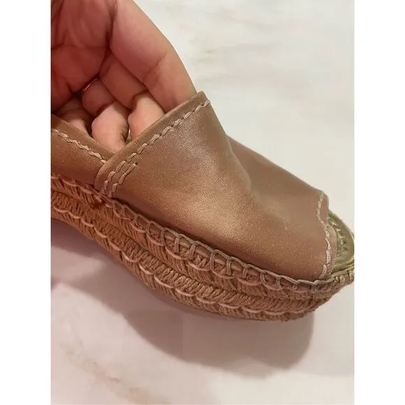 Authentic Prada Leather Espadrilles Size 38.5