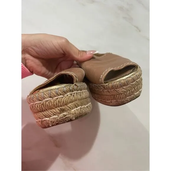 Authentic Prada Leather Espadrilles Size 38.5