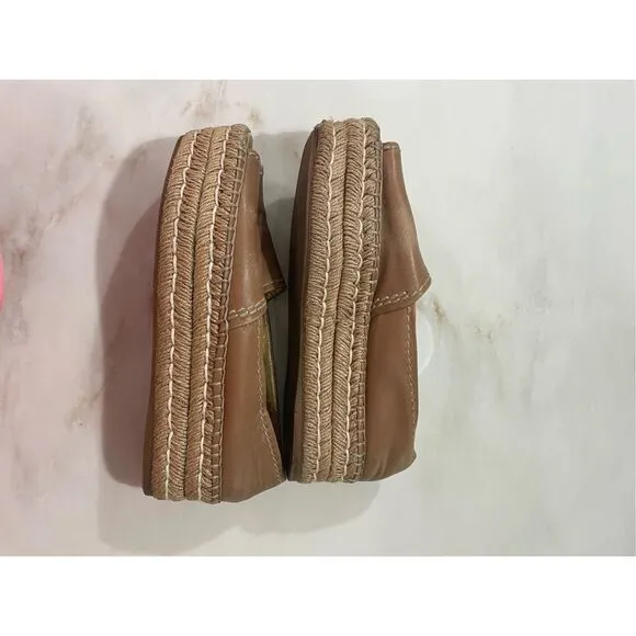 Authentic Prada Leather Espadrilles Size 38.5