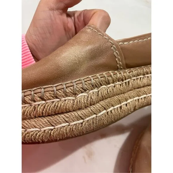 Authentic Prada Leather Espadrilles Size 38.5