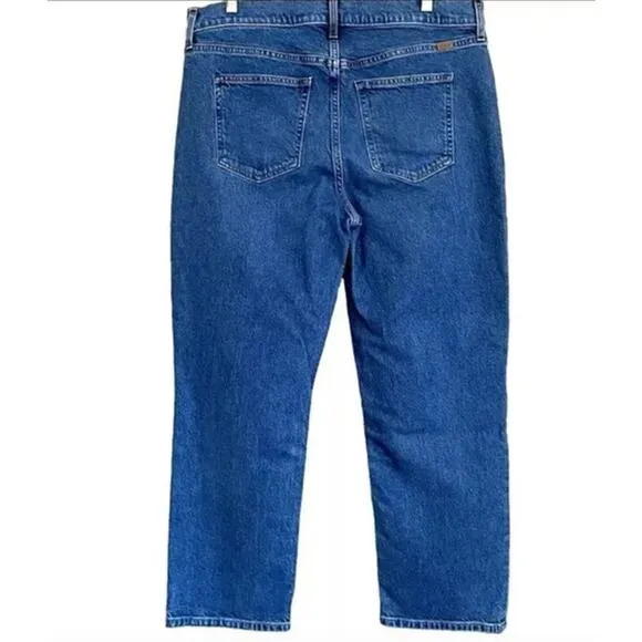 AYR Jeans Size 33 NEW The Frenchie in Blue Meet Cute Cropped Straight Leg Denim
