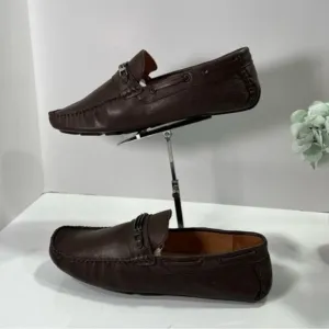 Baccarat Bucci Men’s Leather Loafers sz 13 Brown NEW # F293
