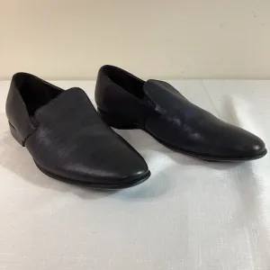 Badgley Mischka Men's Black and metallic Blue Leather Loafers Size 8.5