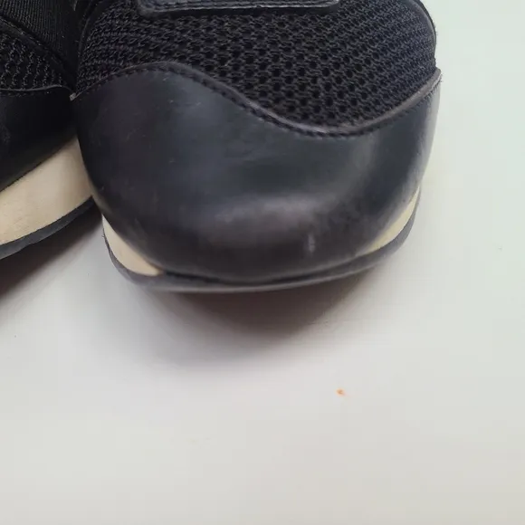 BALENCIAGA Black &amp; White Modern Sneaker Leather, Suede Sneaks Lace-up 8