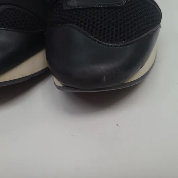 BALENCIAGA Black &amp; White Modern Sneaker Leather, Suede Sneaks Lace-up 8