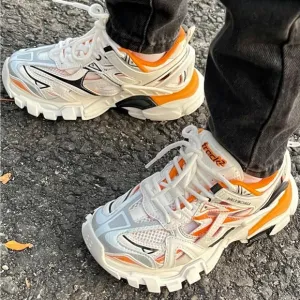 Balenciaga KidsTrack 2 mesh &amp; nylon lace-up sneakers