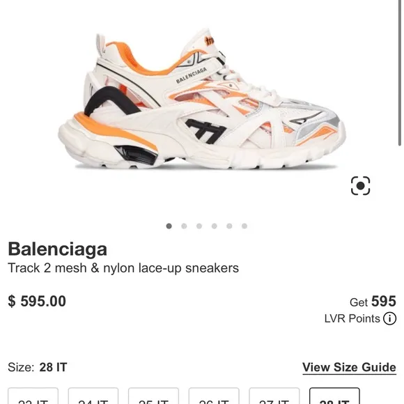 Balenciaga KidsTrack 2 mesh &amp; nylon lace-up sneakers